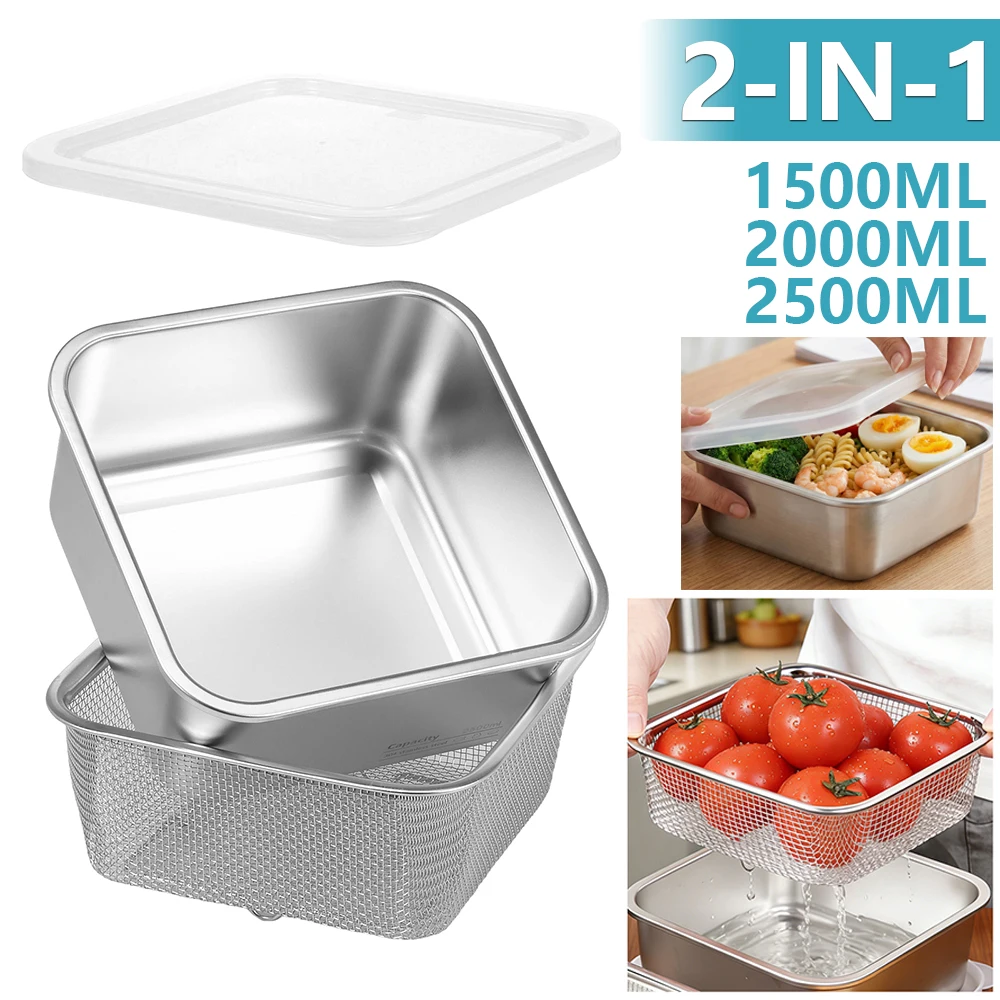 Meal Prep With Rice - 2 in 1 Stainless Steel Fruit