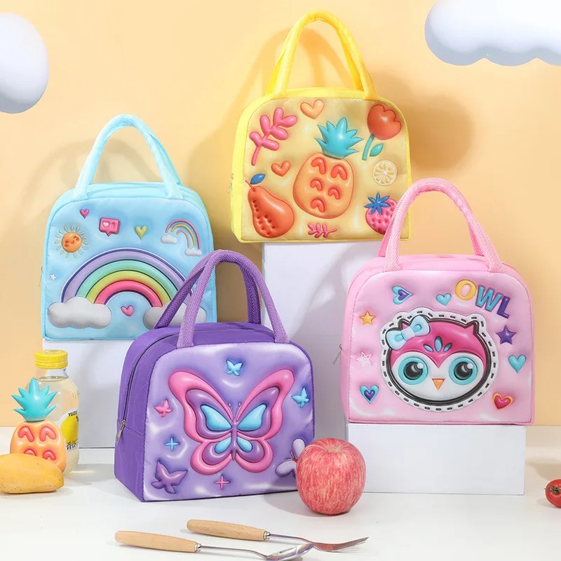Meal Prep Bag - Children's Lunch Box Bag 3D Cartoon