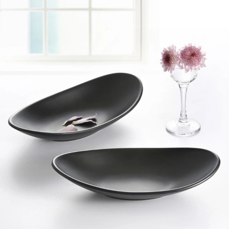 Meal Prep Organizer - Oval Black Ring Dish Jewelry Tray