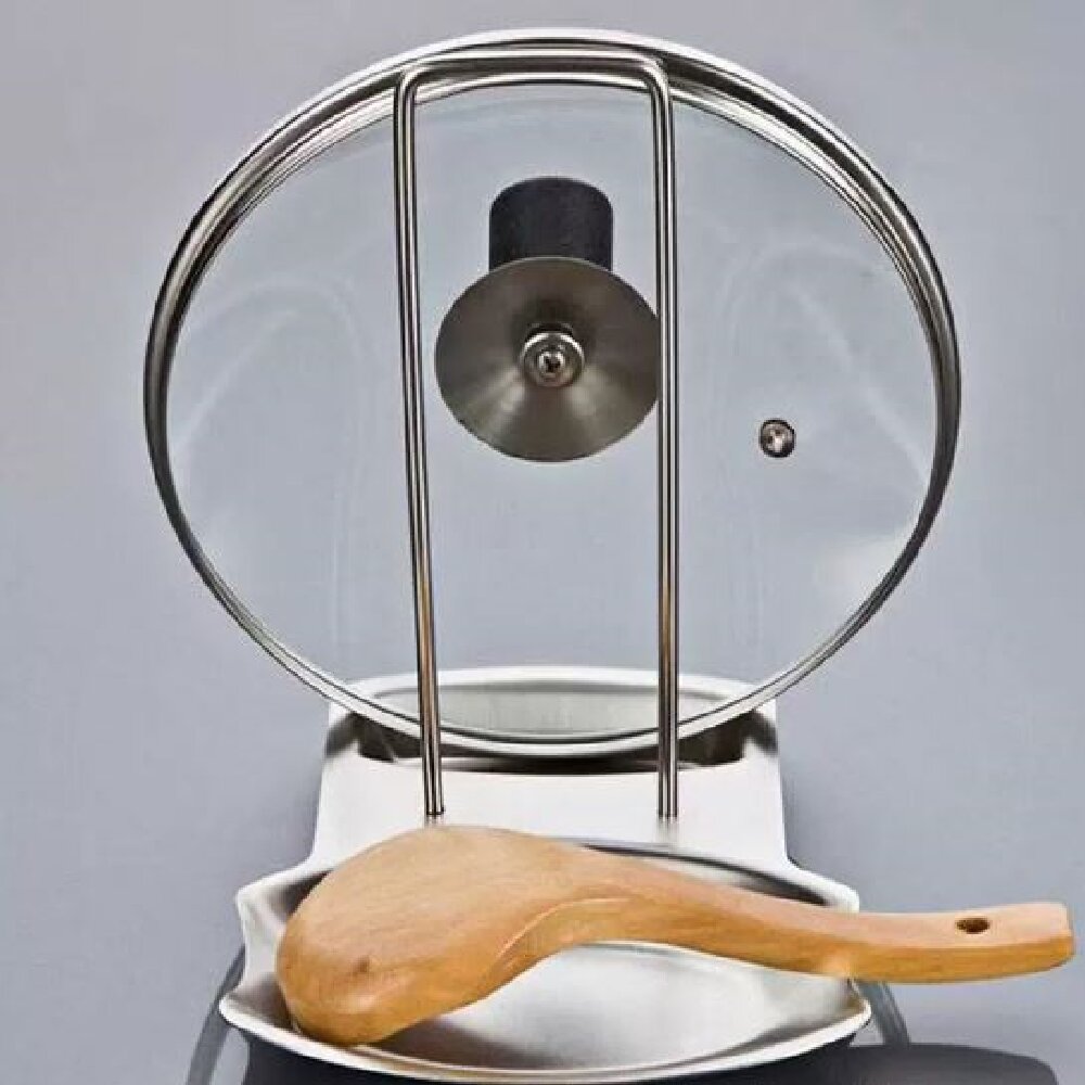 Meal Prep Organizer - Stainless Steel Pot Lid Holder Kitchen