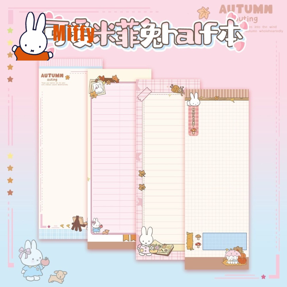 Meal Prep Planner - Kawaii Miffy Notepad Cute Rabbit Memo