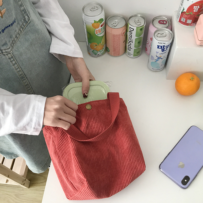 Small Corduroy Lunch Bag For W - огляд і ціна Meal Prep Bag