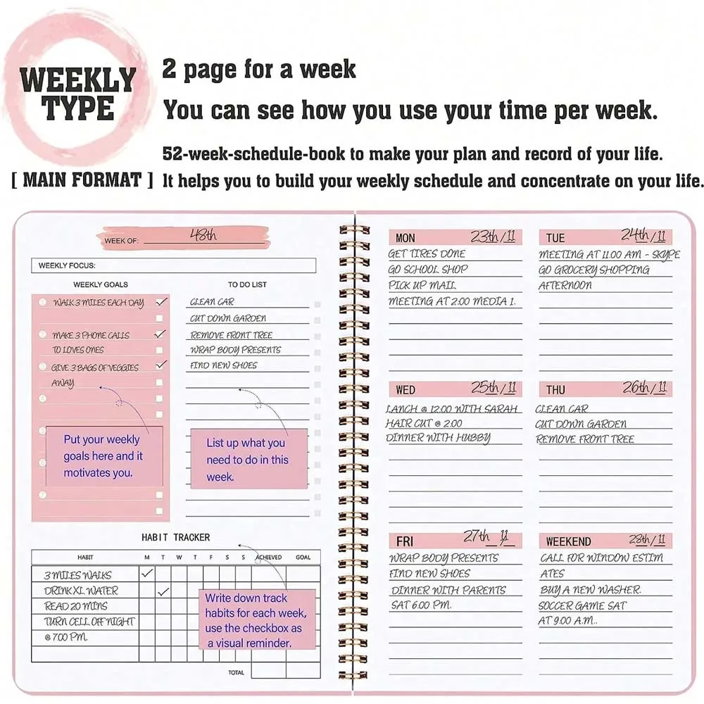 A5 Weekly Planner Coil Daily P - огляд і ціна Meal Prep Planner