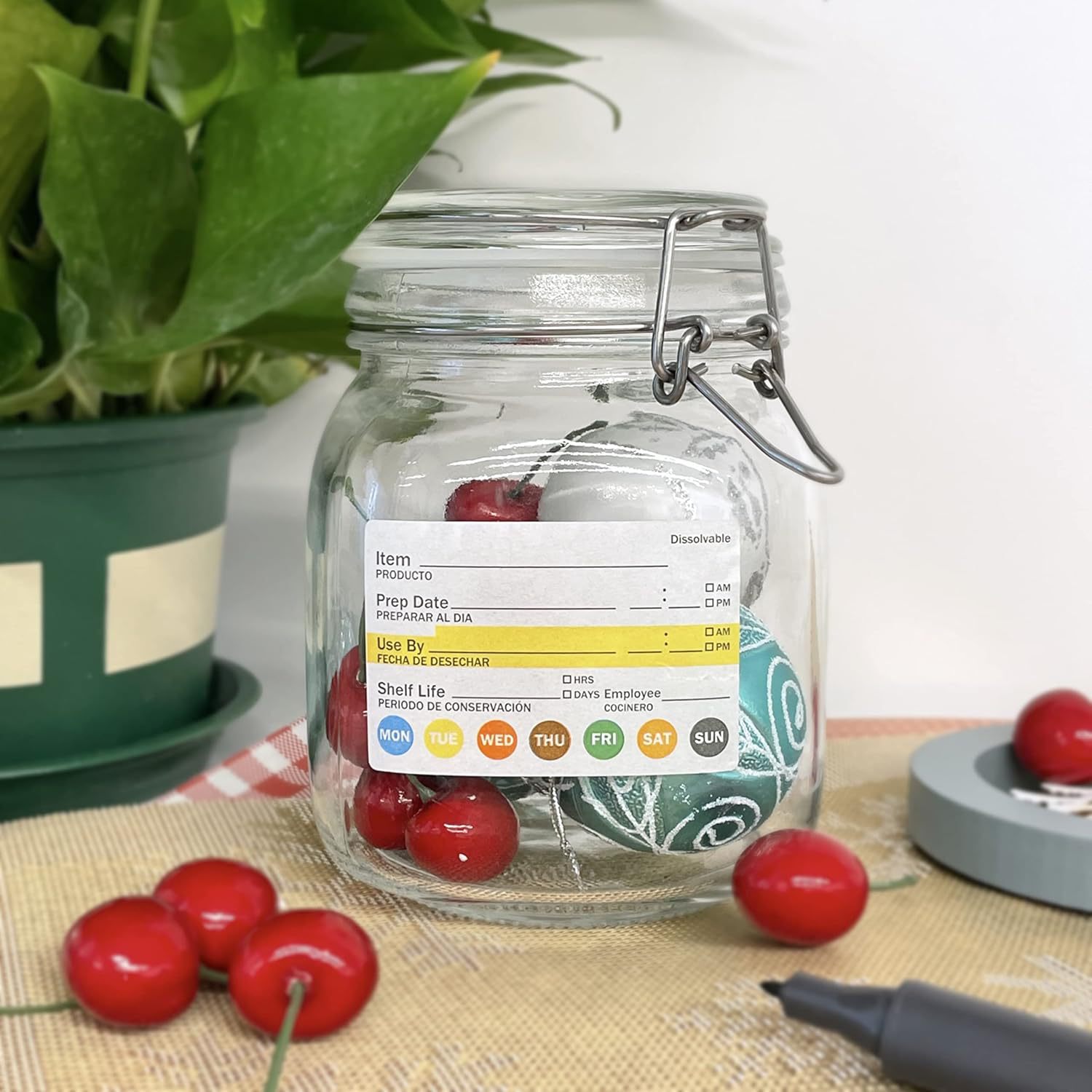 250Pcs/Roll Food Date Labels W - огляд і ціна Meal Prep Chef