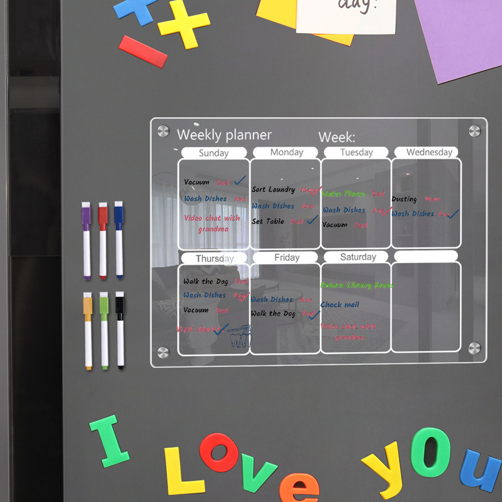 Fridge Magnet Calendar Board W - огляд і ціна Meal Prep Planner