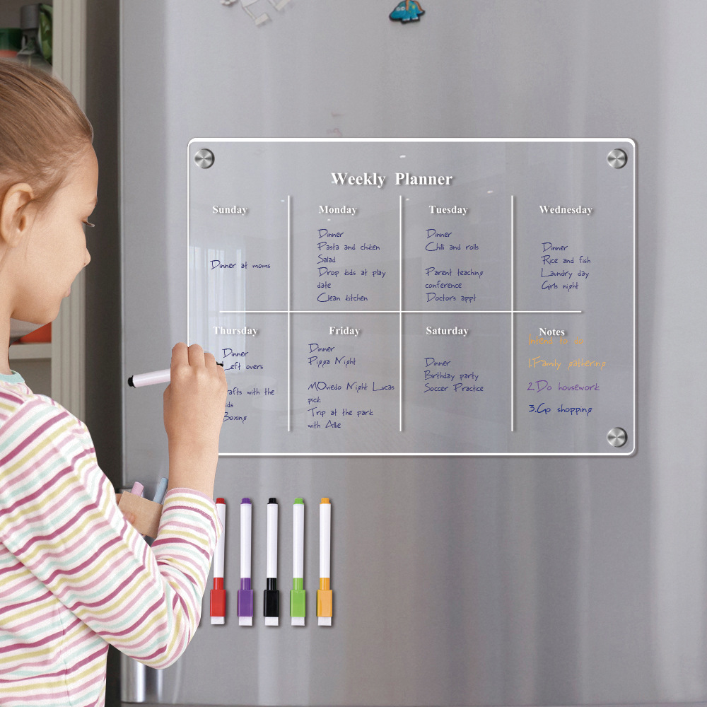 Fridge Magnet Calendar Board W - огляд і ціна Meal Prep Planner
