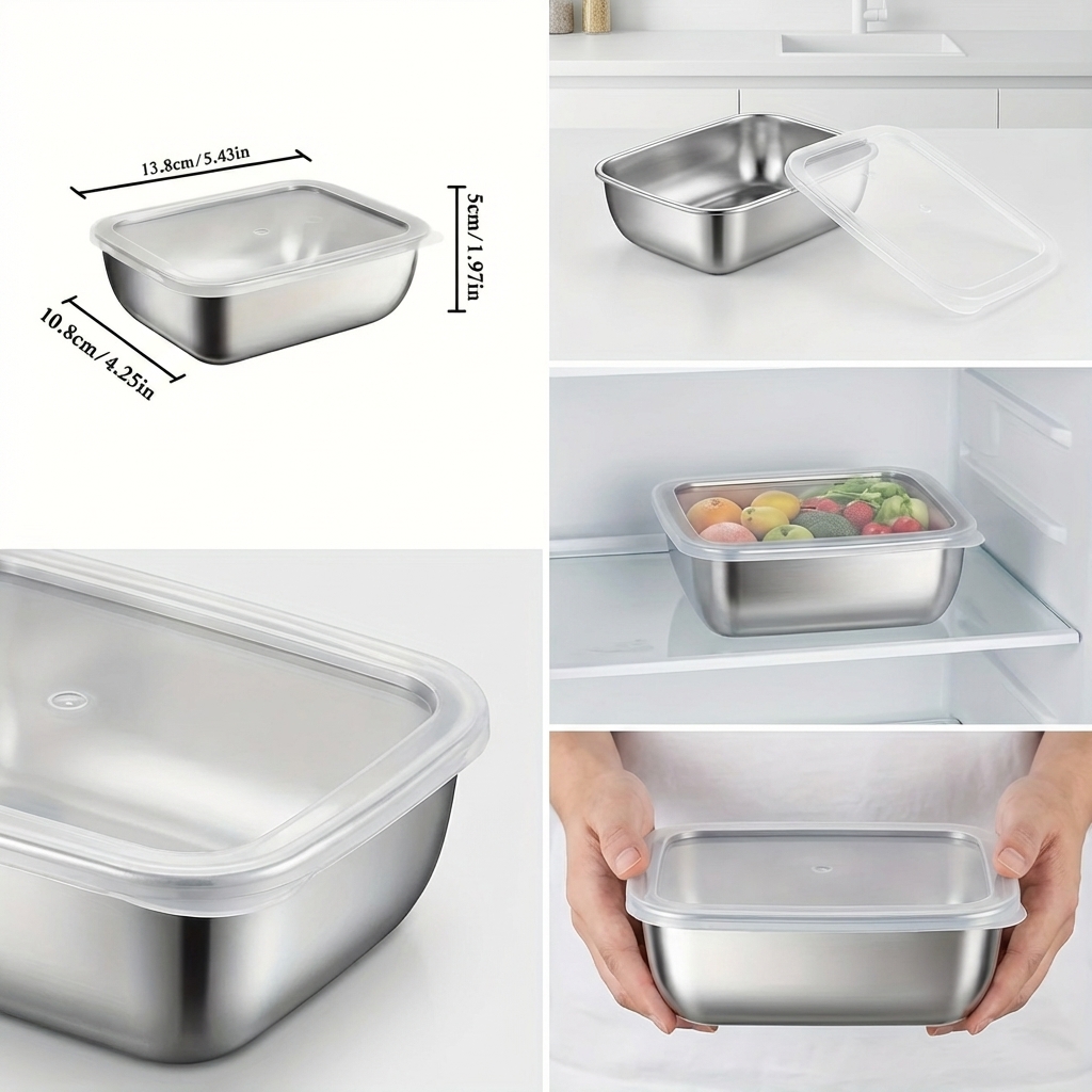 5PCS Stainless Steel Food Stor - огляд і ціна Meal Prep Chef