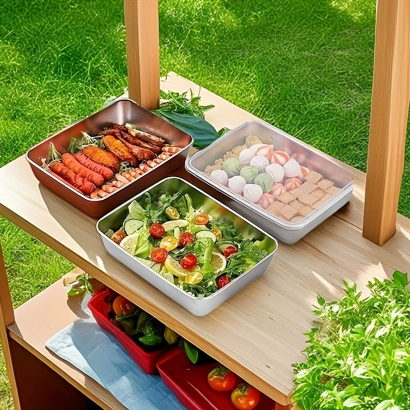 4pcs Stainless Steel Food Stor - огляд і ціна Meal Prep Organizer