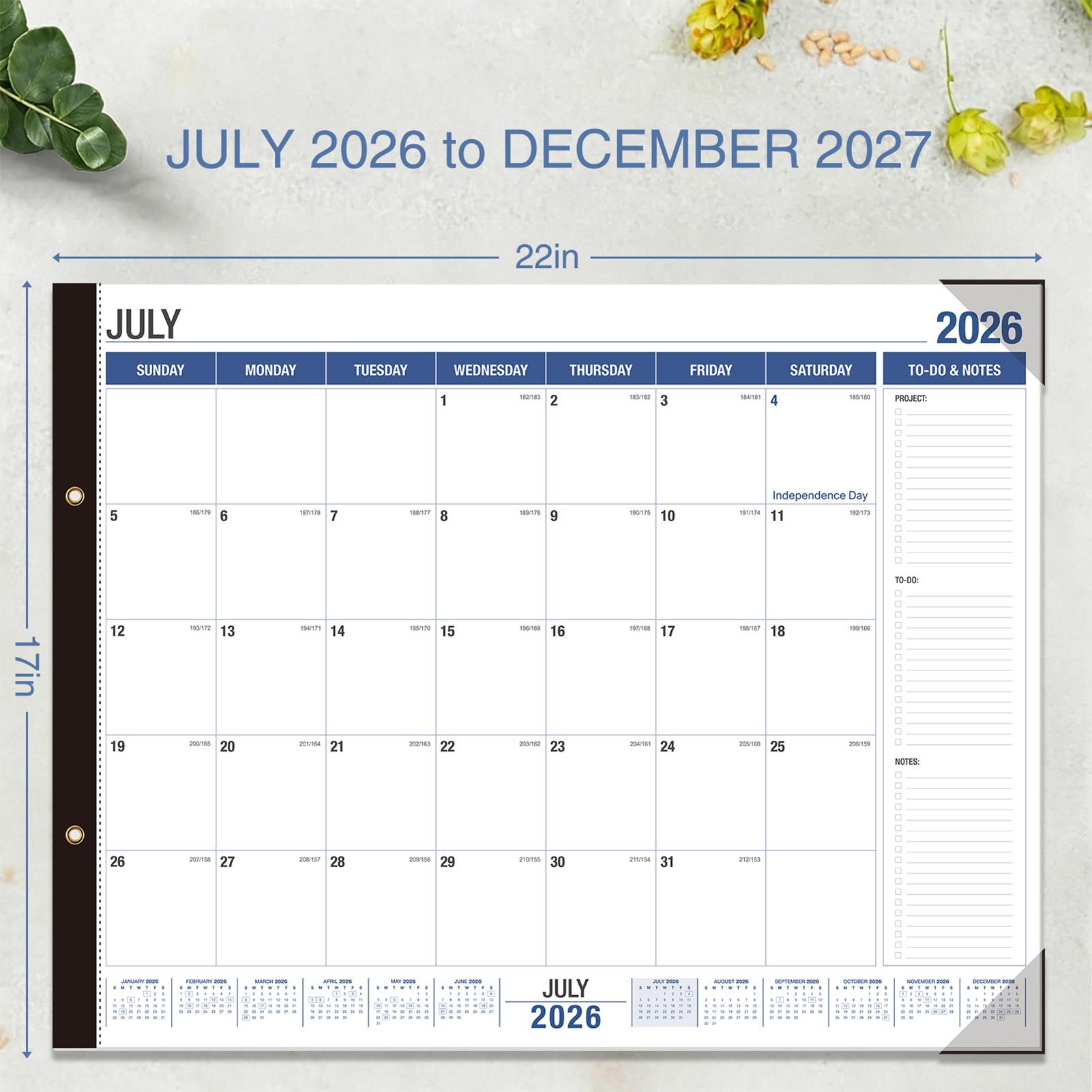 Large Calendar 2026-2027 Daily - огляд і ціна Meal Prep Planner