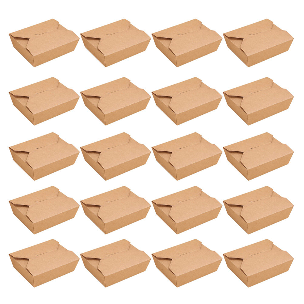 20Pcs Kraft Paper Meal Contain - огляд і ціна Meal Prep Delivery