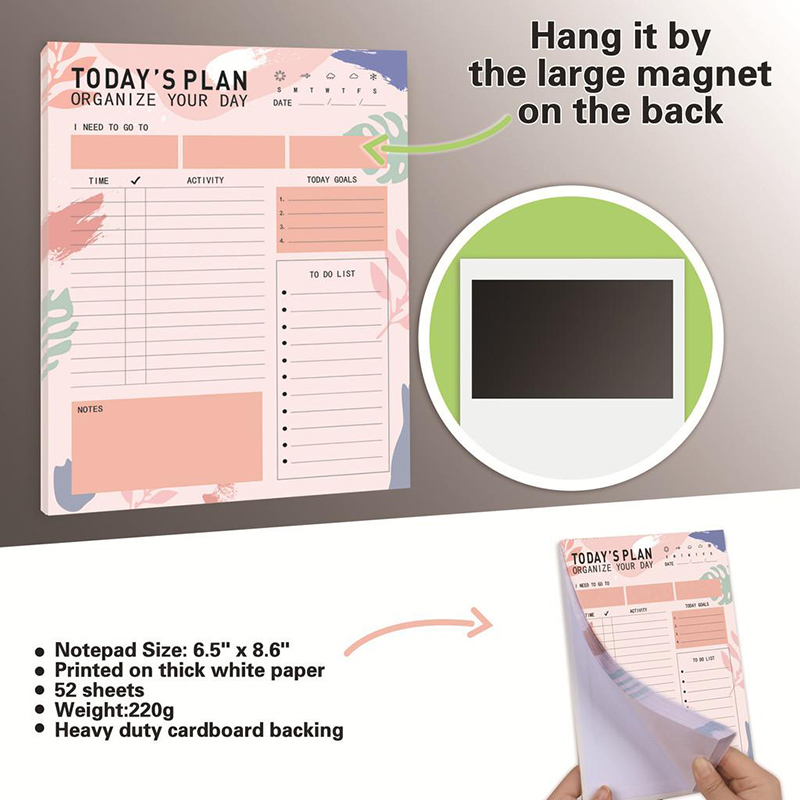 Magnetic Daily Planner Notepad - огляд і ціна Meal Prep Planner
