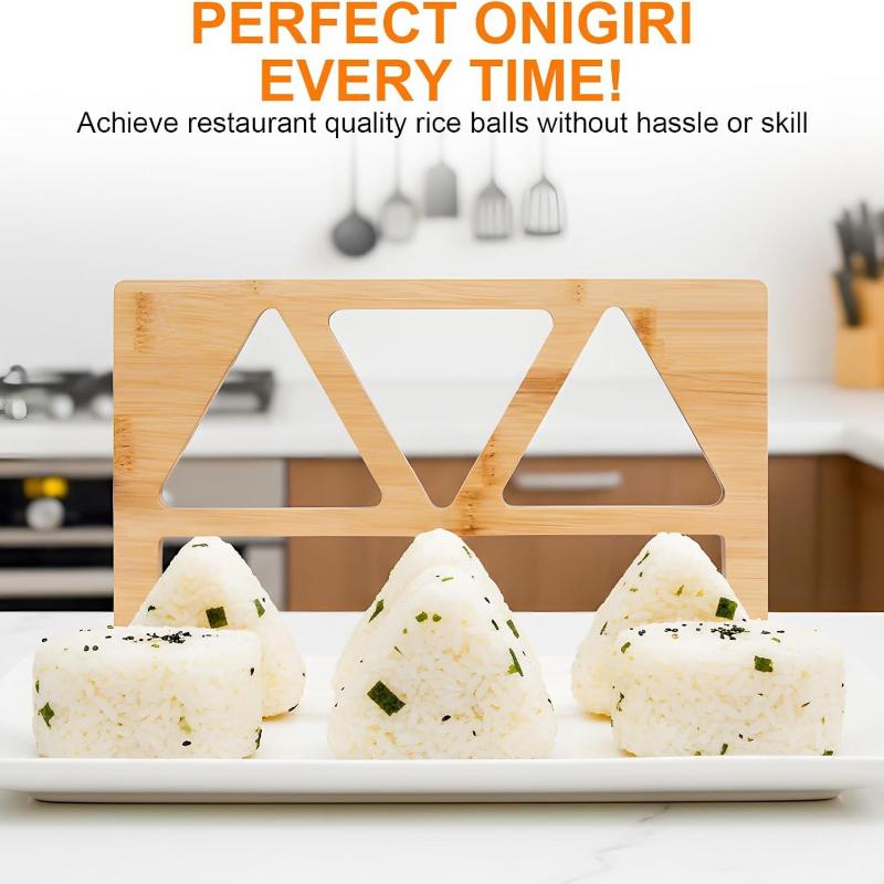 Wooden Onigiri Rice Ball Mold  - огляд і ціна Meal Prep Rice