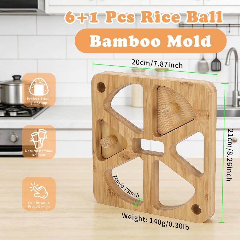 Wooden Onigiri Rice Ball Mold  - огляд і ціна Meal Prep Rice
